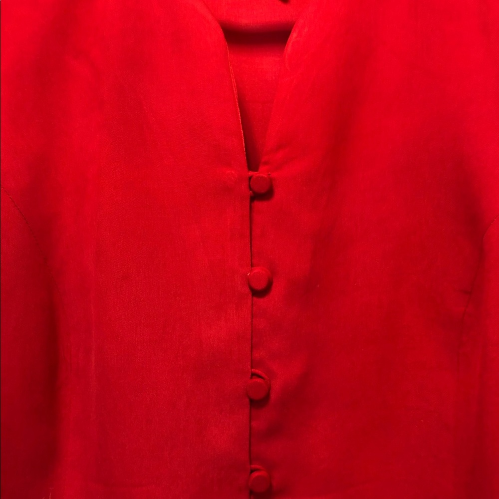 Red Professional Blouse - Picture 2 of 5